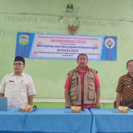 Camat Singaparna Membuka Musrenbang Desa Dalam Rangka Penetapan RKPDes Singaparna Tahun 2024