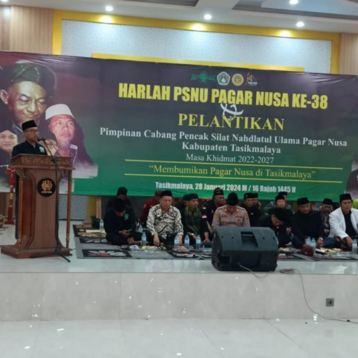 Pelantikan Kepengurusan, Inilah Pesan Ketua PC PSNU Pagar Nusa Kabupaten Tasikmalaya