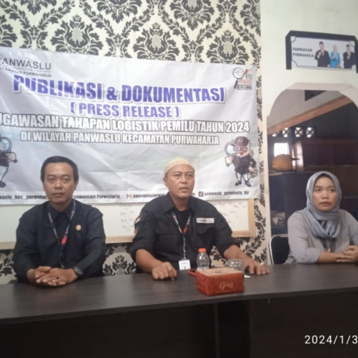 Panwaslu Kecamatan Purwaharja Dan Kecamatan Pataruman Kota Banjar Melakukan Pengawasan Logistik Pemilu 2024